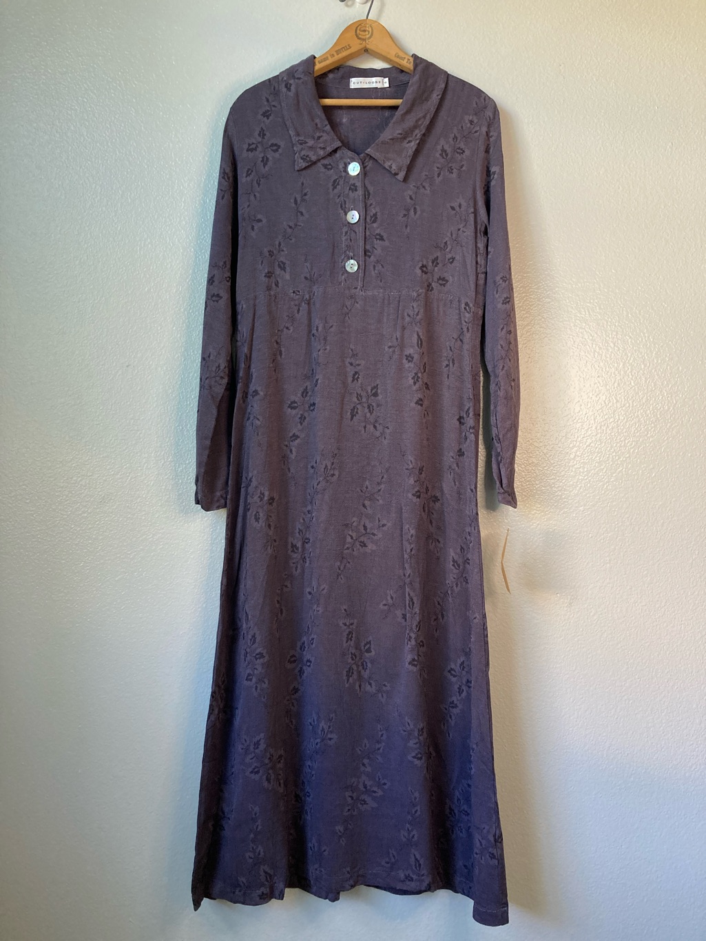 Nwt Vintage Cut Loose Maxi Dress Jacquard Long Sleeve Jumper Style 90s Y2k Sz S